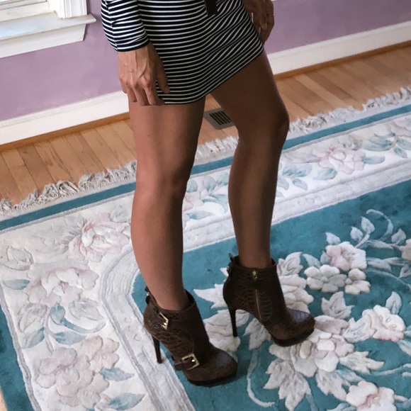 Michael Kors | Embossed Python Ankle Boot - Picture 8 of 8